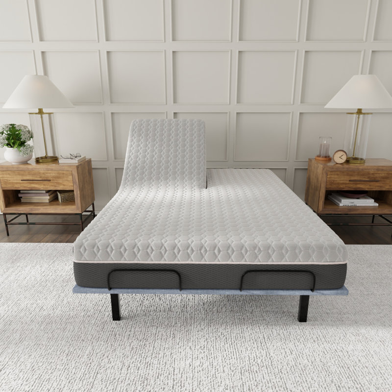 Copper Infused Hybrid 12 Inch Soft Memory Foam Split Top Queen Mattress, Queen