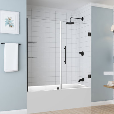 Porte de baignoire à charnière sans cadre 60 po x 60 po Belmore GS