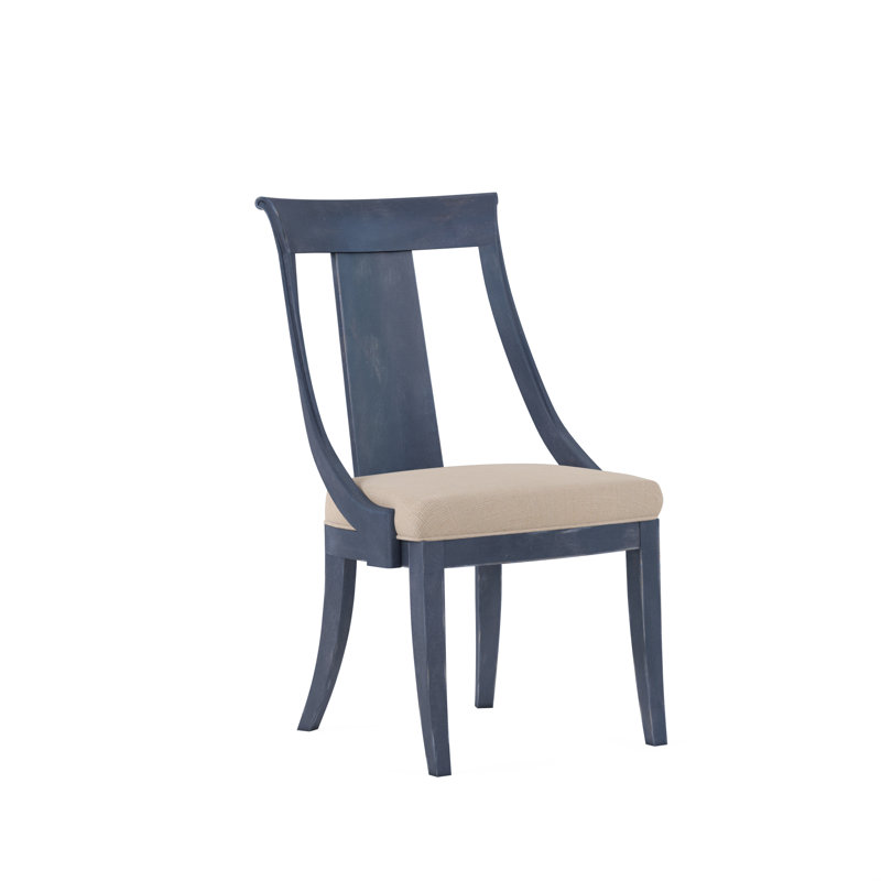 Alcove 18'' H Upholstered Side Chair, Blue
