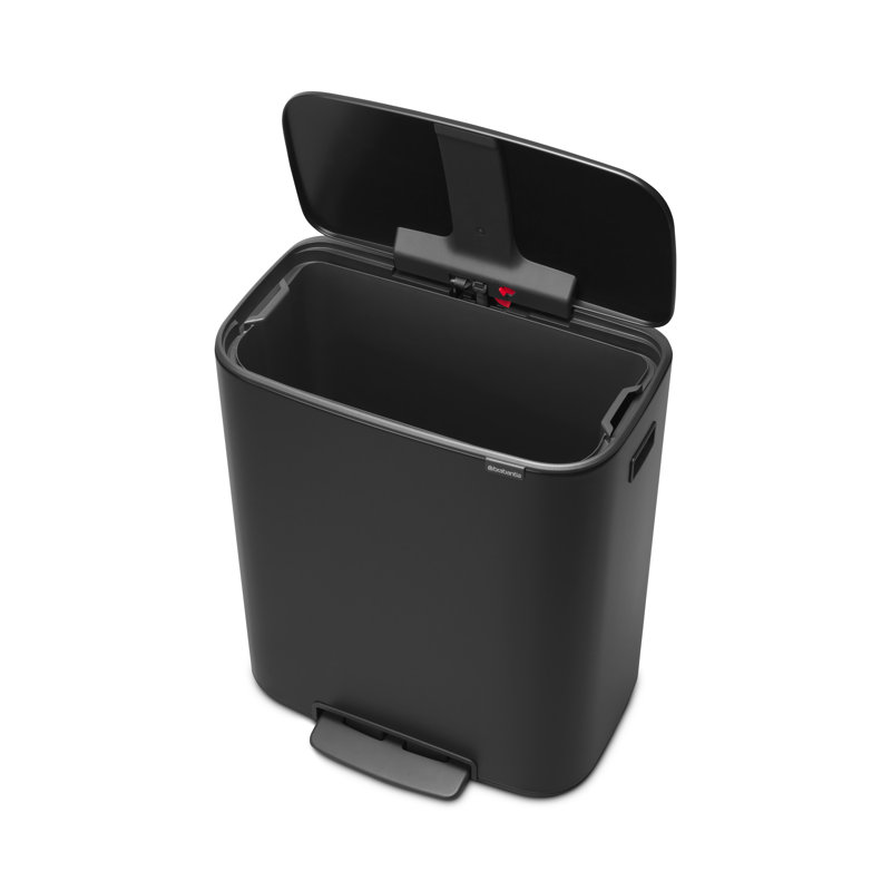 Brabantia Bo 60 Litre Pedal Bin, Matt Black