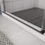 Porte de douche en verre, porte coulissante, verre trempé 5/16 po et fini noir mat 4874
