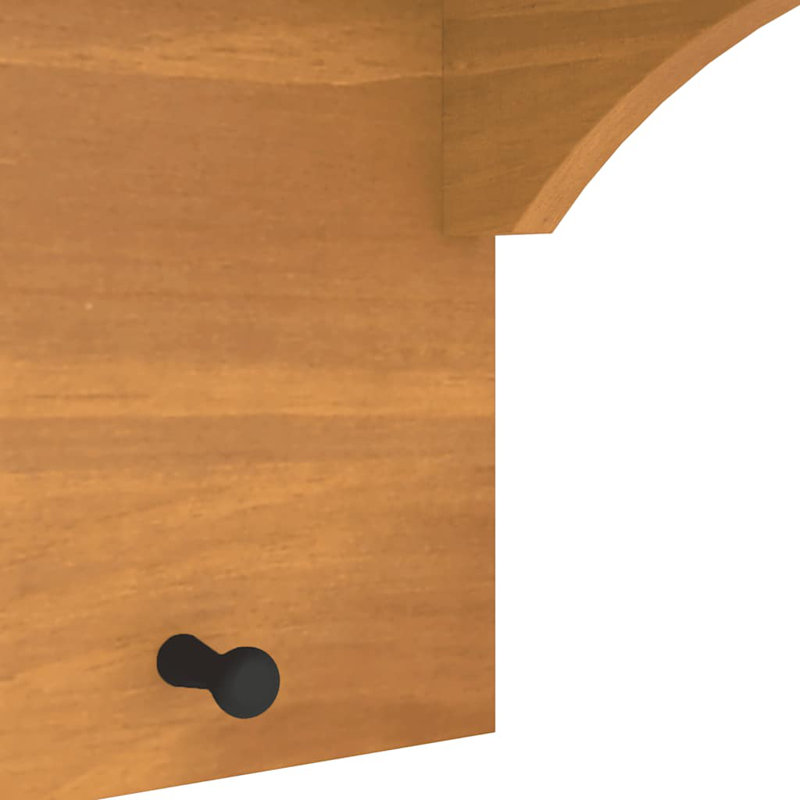 Solid Wood Coat Rack, Brown