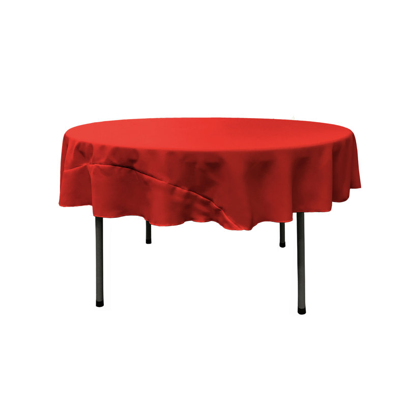 Nappe ronde de couleur unie Fisher, Rond 72 po, Rouge