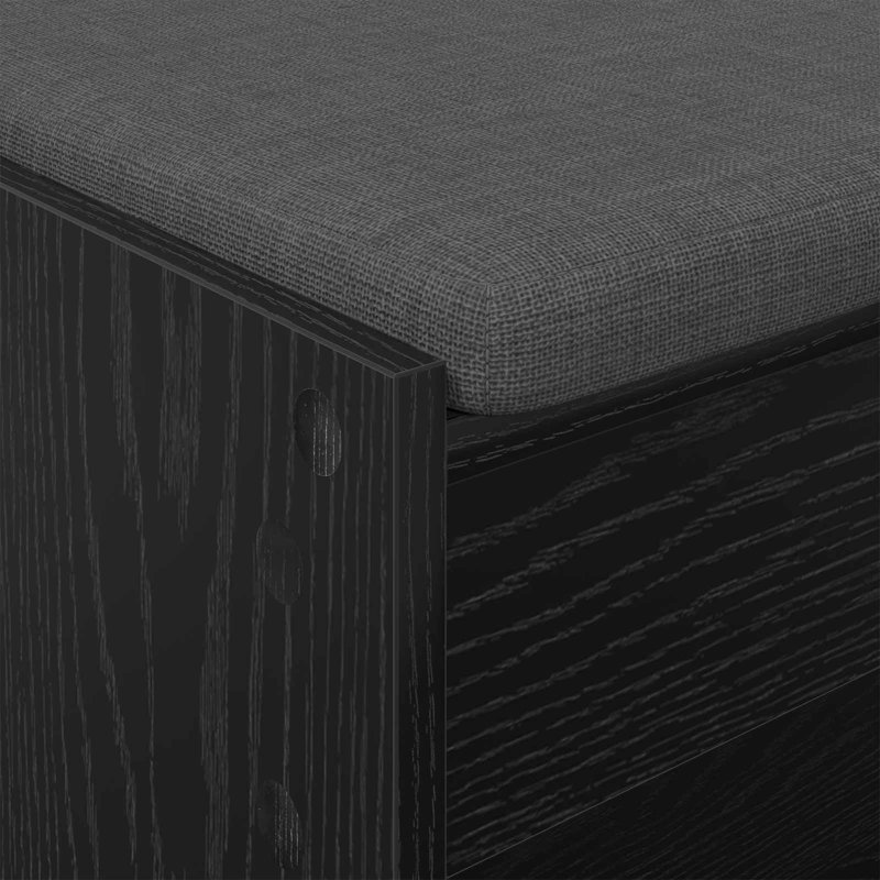 Storage Bench, Black Oak, 45cm H x 103cm W x 38cm D