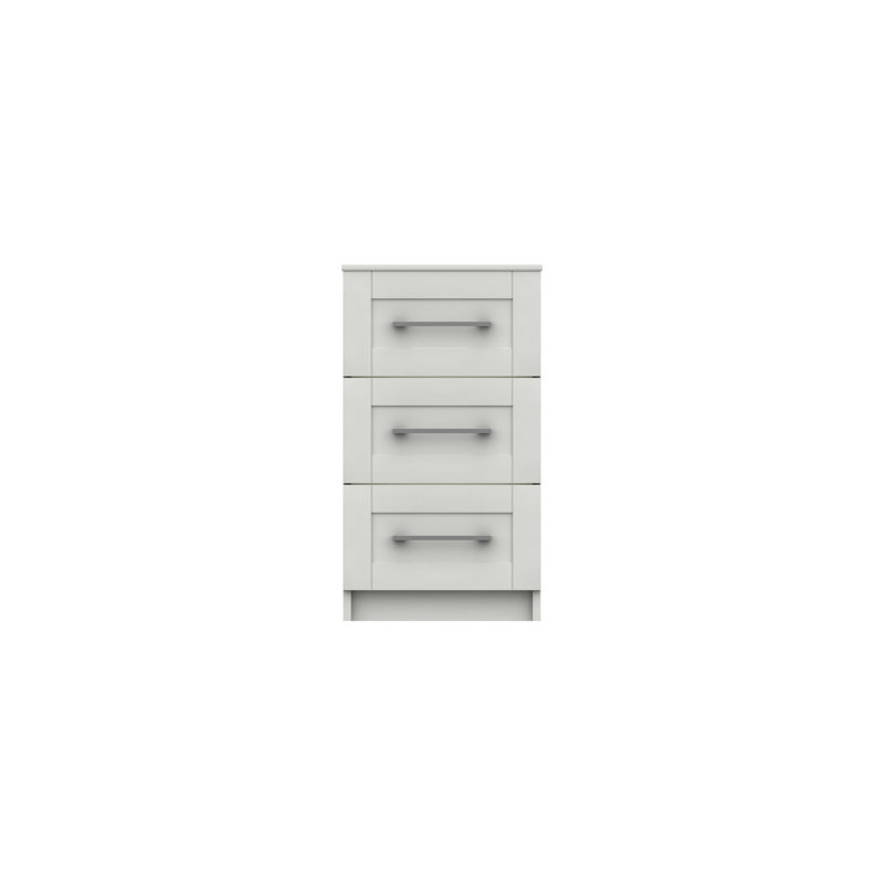 Niemeyer 38.3cm W Manufactured Wood Bedside Table, White