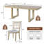 Ensemble de table de salle à manger 7 pièces, avec rallonge 18 ", table de cuisine rustique en bois 78" et chaises rembourrées 6 pièces, ensemble de table de salle à manger extensible