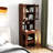 Fold-Out Convertible Writing Table,  Desk Bookcase With Shelf And Drawer Multi-Function Home Office Workstation