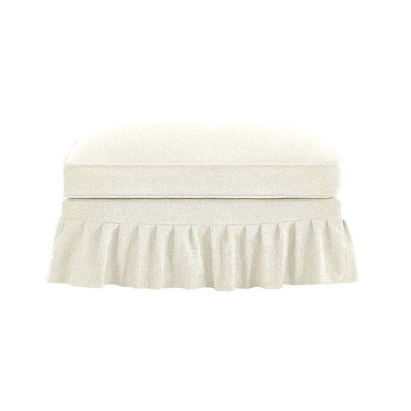 Repose-pieds en chenille, Beige