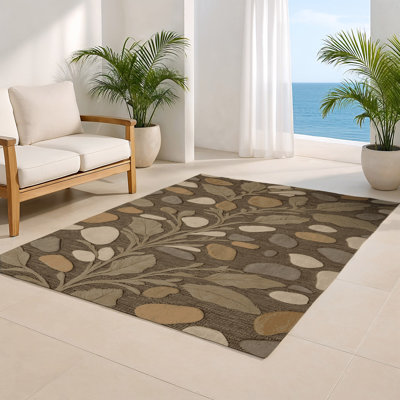 Tapis d'intérieur et d'extérieur brun Nature