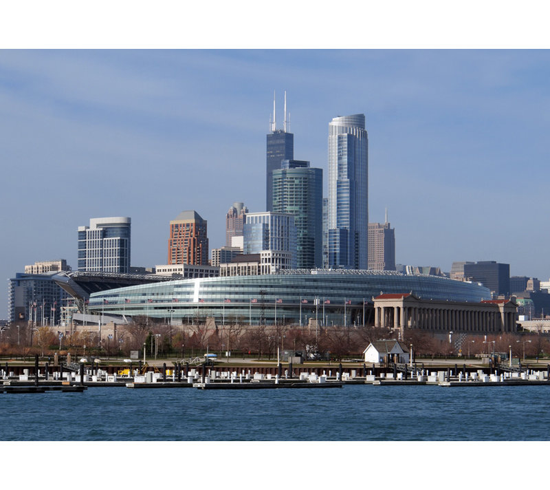 Soldier Field, 17" H x 24" W