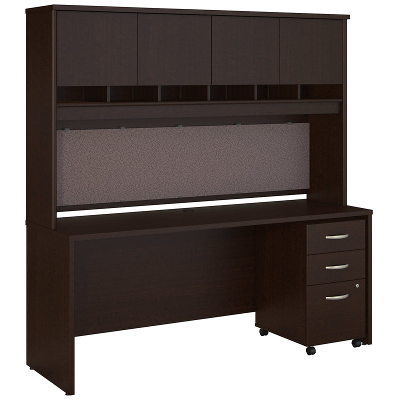 Office 500 Collection Executive Desk, Mocha Cherry