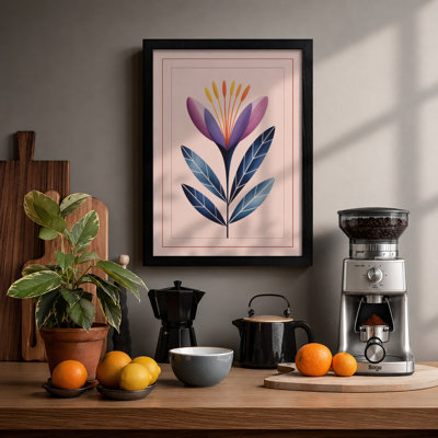 Symmetrical Bloom Botanical - Framed Print