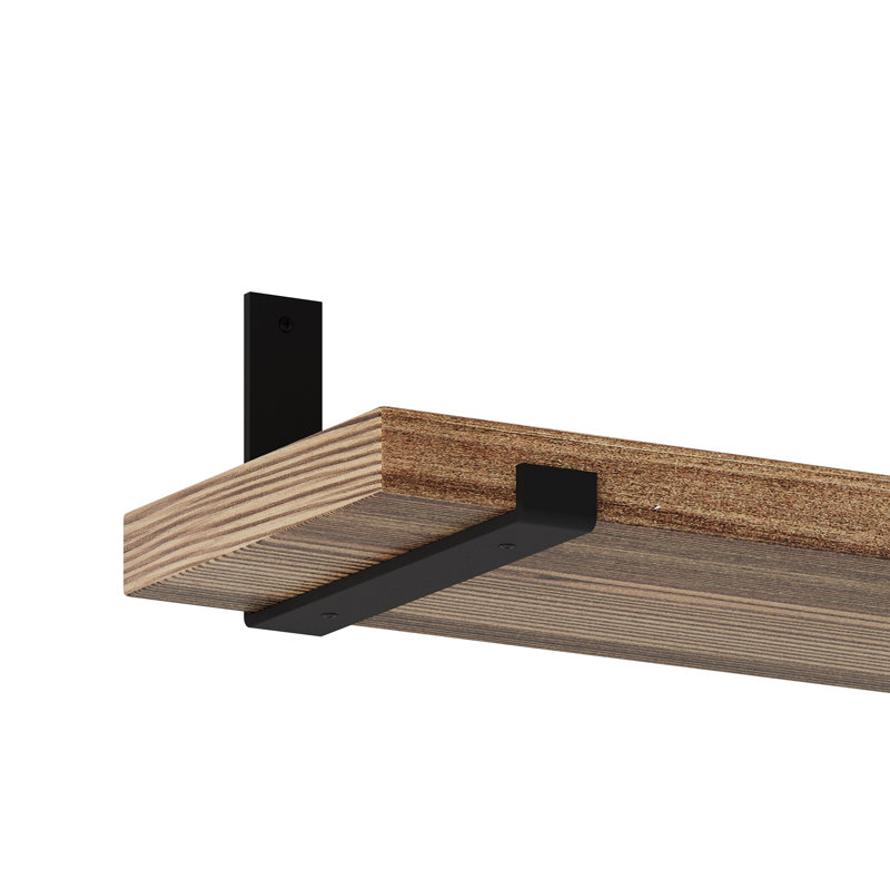 Tablette flottante en bois massif Ilkan, H 6 po x l 84 po x P 9,9 po