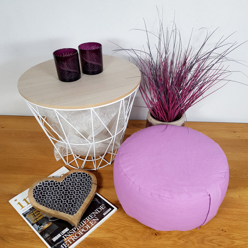 Ersen 31cm Wide Pouffe Ottoman, Purple