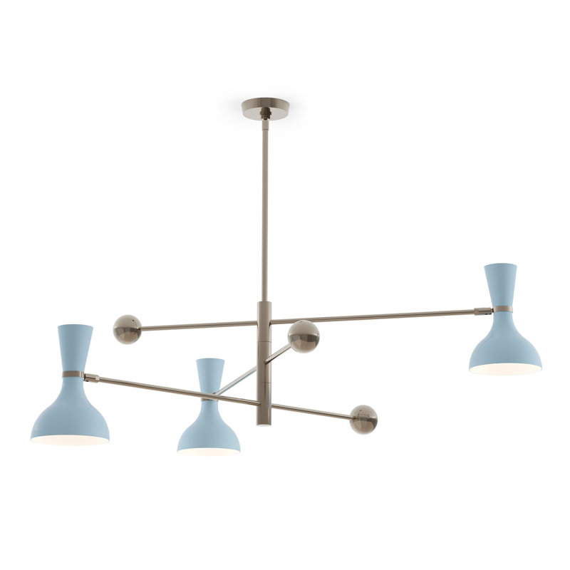 Clare 3 - Light Pendant, Baby Blue, Polished Nickel