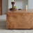 Solid wood tree burl square end table