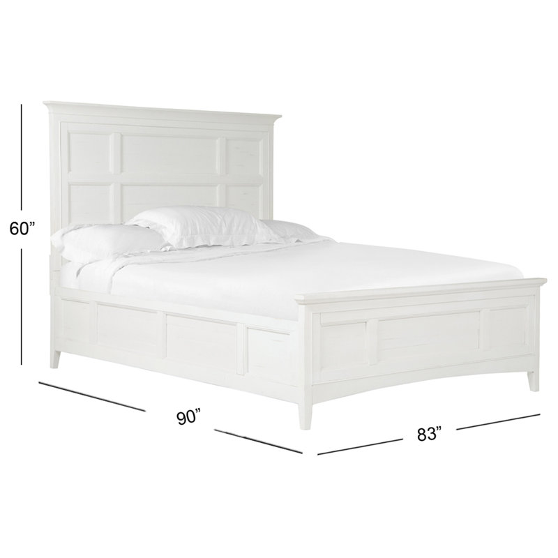 Liz Cal. King Panel Bed, California King, White
