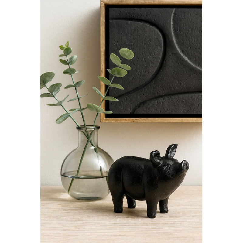 Cochon en fonte, debout