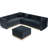 Big Size Velvet - Vertical Channel Foot Rest, Black Upholstered-1945860889