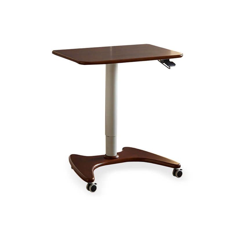 Table d'appoint rectangulaire en bois massif brun noyer et blanc et alliage d'aluminium, Nut-brown