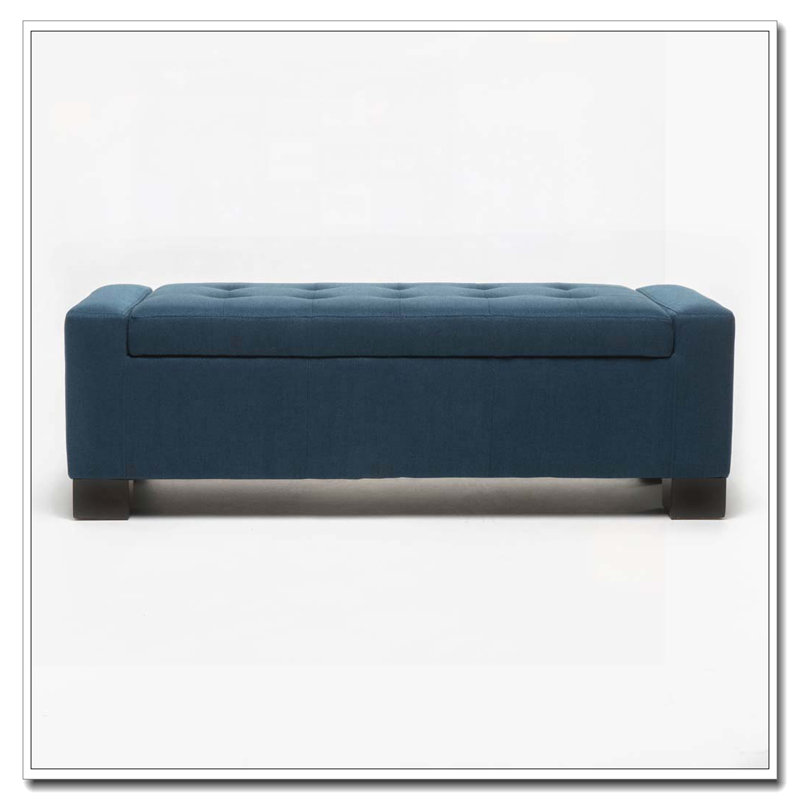 Flip Top Storage Bench, Navy Blue