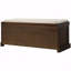 Banc de rangement rustique avec 3 paniers en rotin classiques amovibles, banc d'entrée avec coussin amovible-387797122