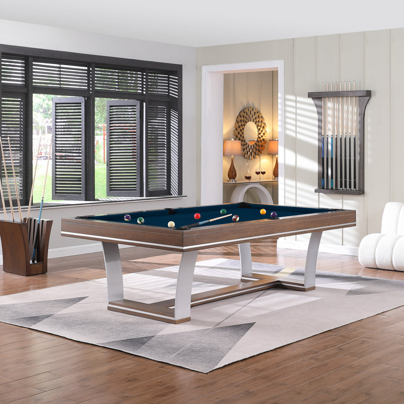 Barcelona Playcraft 8'' Slate Pool Table with Professional Installation Included, No, Navy Blue