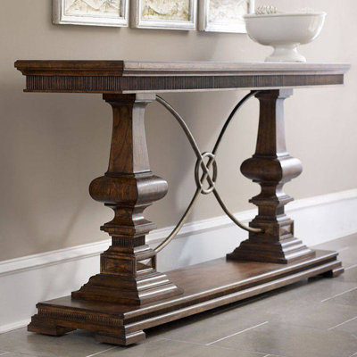 American-style solid wood console table