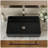 24"X16" Black Ceramic Rectangular Vessel Bathroom Sink
