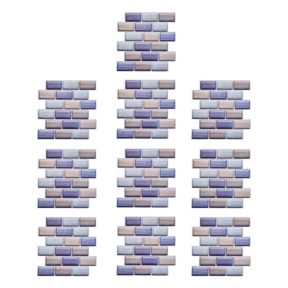 10Pcs Self-Adhesive Wall Tile Stickers