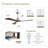 52" Ceiling Fan With Lights Remote Control