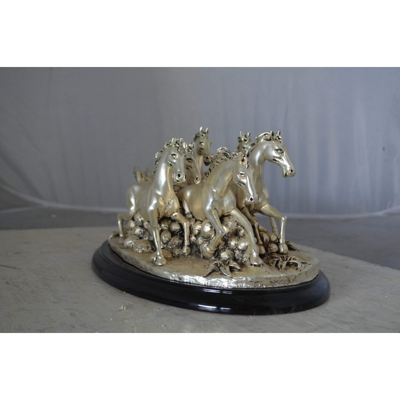 Canard en bronze NIFao battant au vent par William Hald sur base en bois 16 po x 12 po x H 31 po
