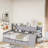 Wooden L-shape Daybed With 3 Cabinets And 2 Drawers, Study Desk And Built-in Bookshelf-764790802