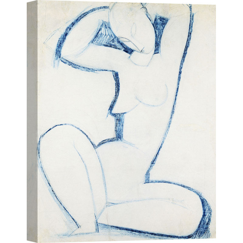 Blue Caryatid II by Amedeo Modigliani - Wrapped Canvas Print, 100cm H x 70cm W x 4cm D