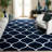 Geometric Power Loom Navy/White Area Rug-1741721486