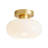 Glass Semi Flush Mount Beige-1031020560