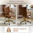 Dareece Leather Task Chair with Padded Arms-99841008