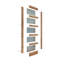 Brown Glass Manufactured Wood Barn Door with Installation Hardware Kit-93478686