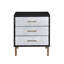 Nightstand In Black, Silver & Gold With Build And Storage Capacity Construction Materials