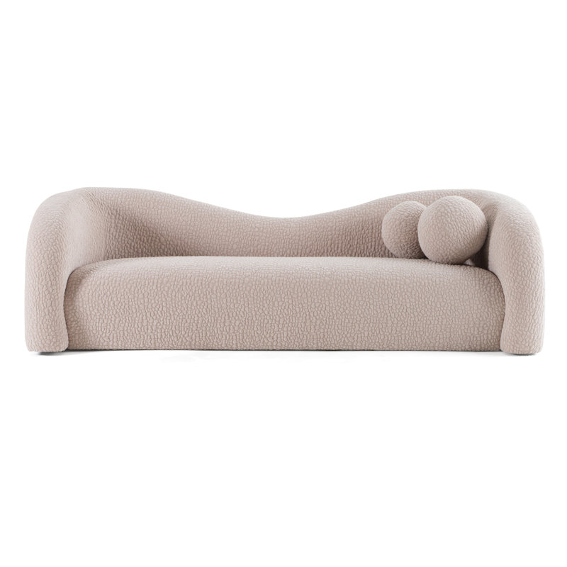 Maela 103" Beige Fabric 4-Seat Sofa