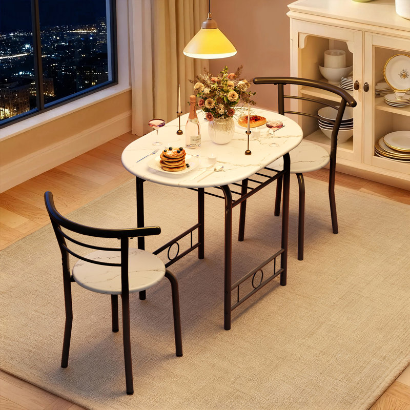 Ensemble repas pour 2 personnes Kokoruda, Marbre blanc