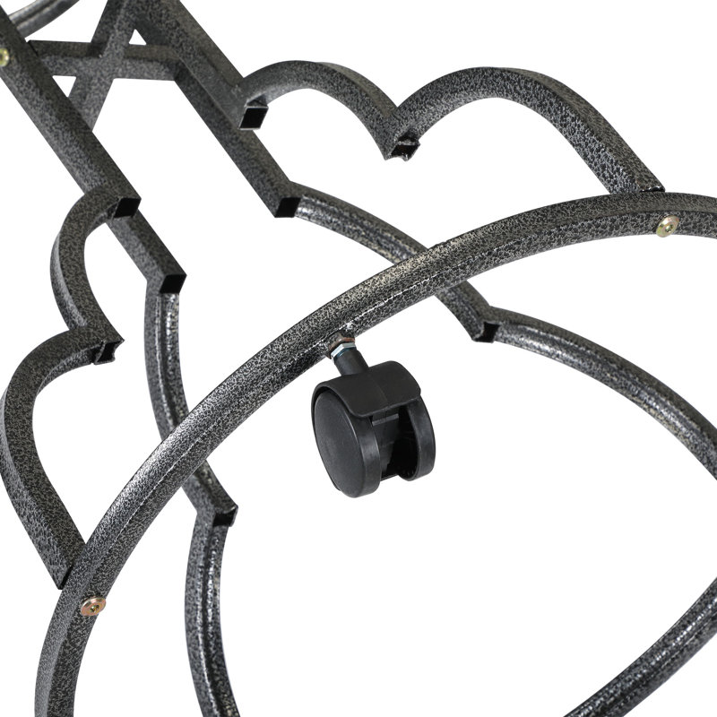 72'' extended metal bird playstand with wheels, Open&Movable Playstand for floor