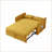 Sofas Pull-Out Sleeper Loveseat for Small Spaces with Adjustable Armrests | Mustard Yellow | Chenille Fabric