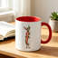Cute Ceramic Mug with Rabbit Holding Carrot And Greens - Perfect Gift for Mom on Easter.