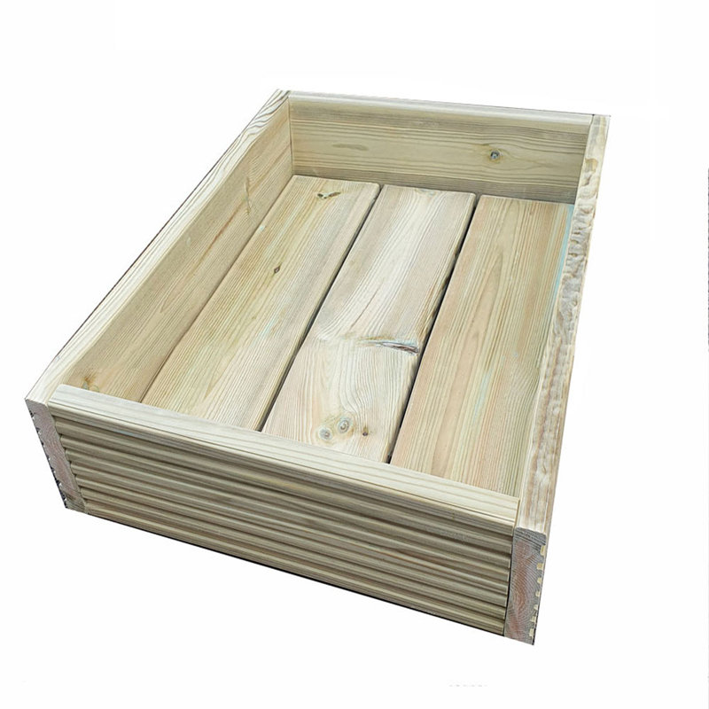 Bueno Handmade Wood Planter Box, 17cm H x 60cm W x 49cm D