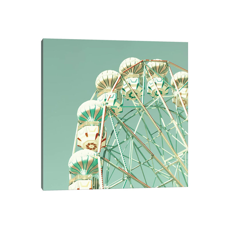 The White Ferris Wheel by Caroline Mint - Wrapped Canvas Print