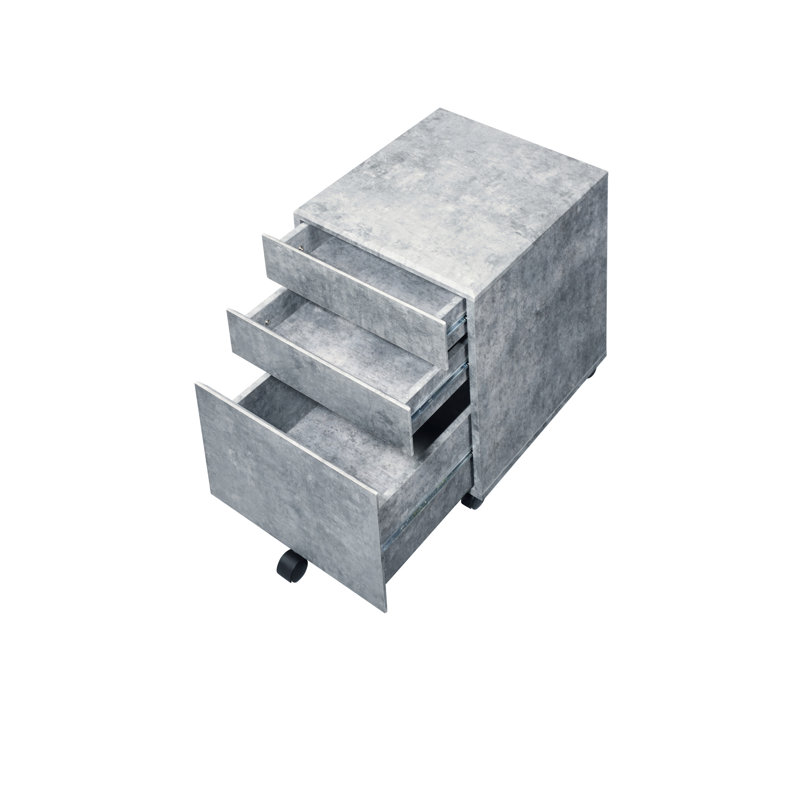 Classeur pratique en placage gris