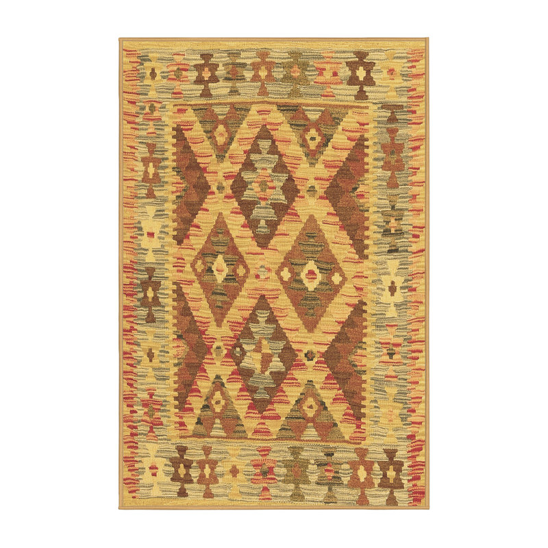Washable Abstract Indoor Rug, Rectangle 6' x 9'