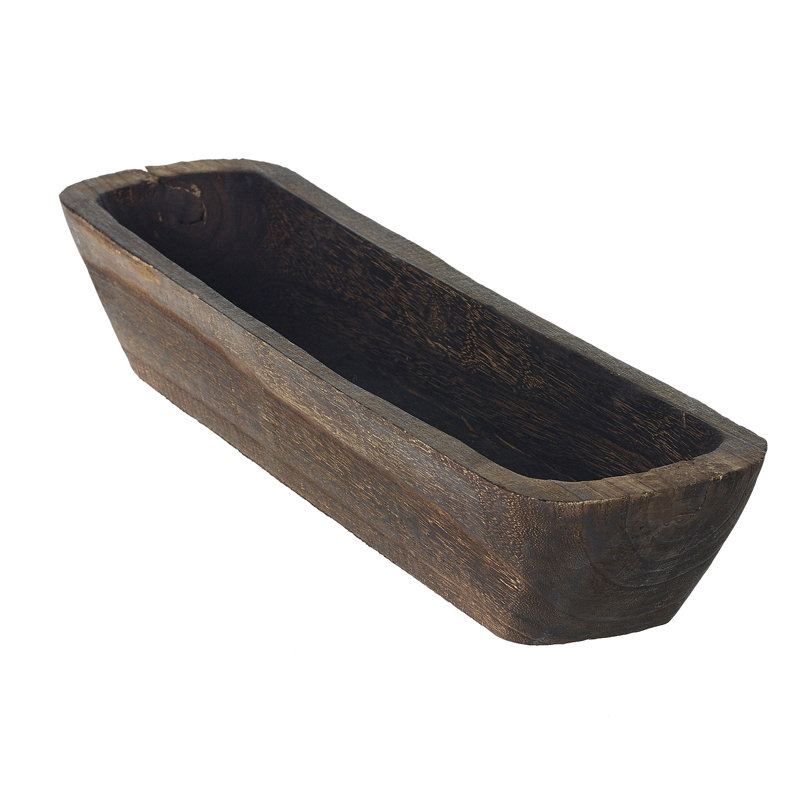 Farschid Handmade Wood Planter Box, 4.5" H x 26" W x 6.25" D