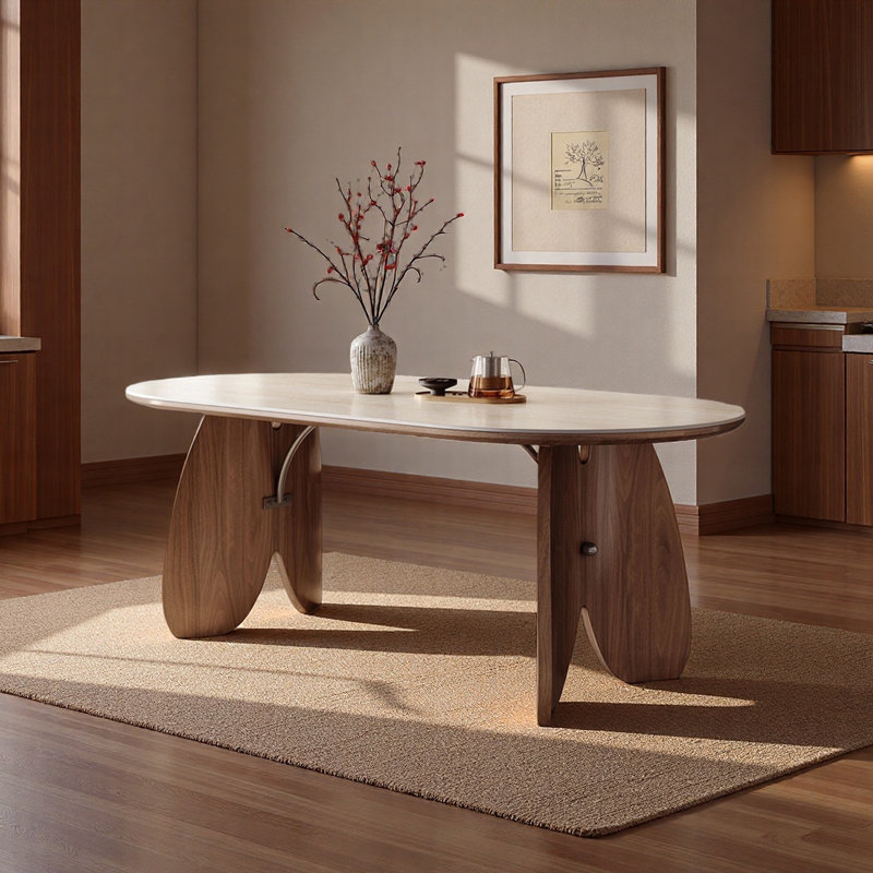Table de salle à manger haut de gamme française, H 29,52 po x L 70,86 po x l 31,49 po